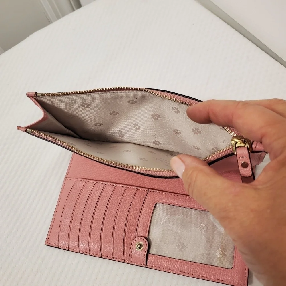 EC Kate Spade Pink Safiano Leather Wristlet/Wallet, Colorful